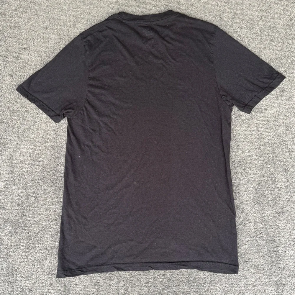 True Religion Mens Black Cotton Short Sleeve Horseshoe Logo T-Shirt Medium 3635